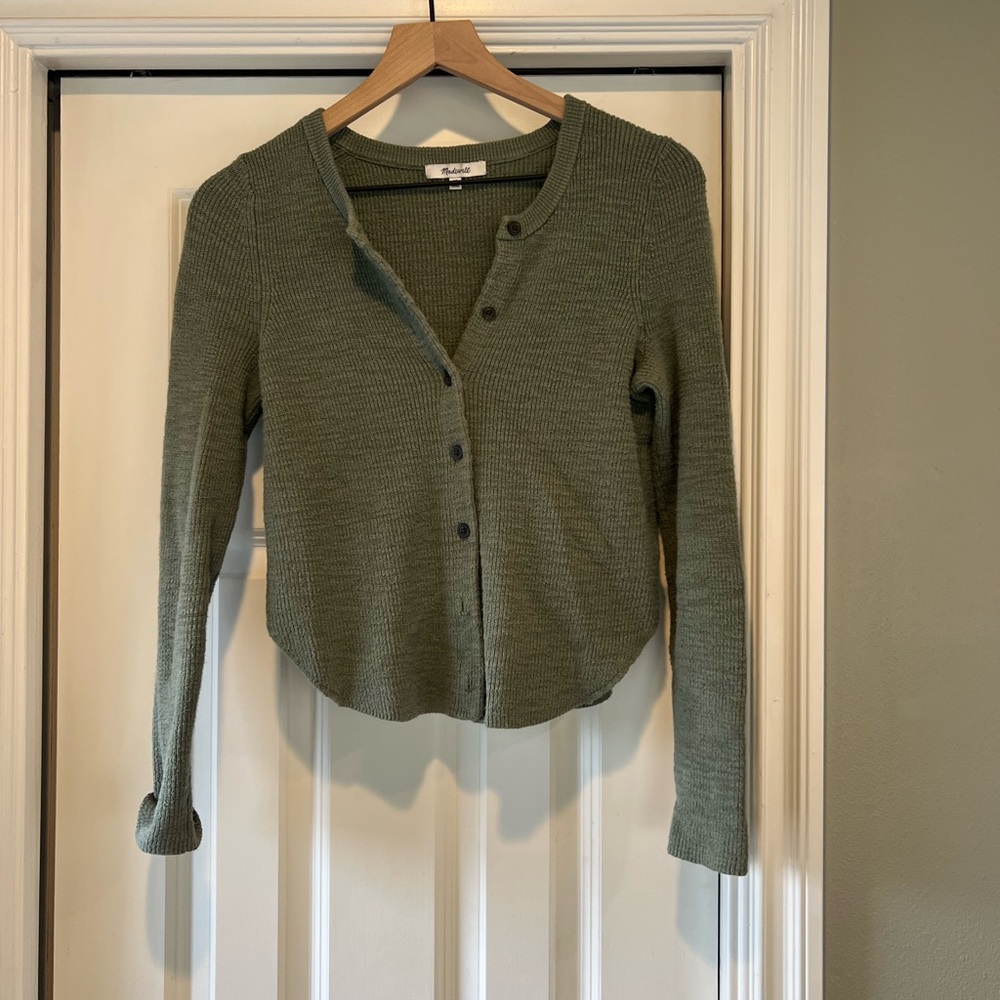 Madewell green sweater